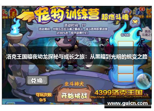 洛克王国暗夜幼龙探秘与成长之旅：从黑暗到光明的蜕变之路